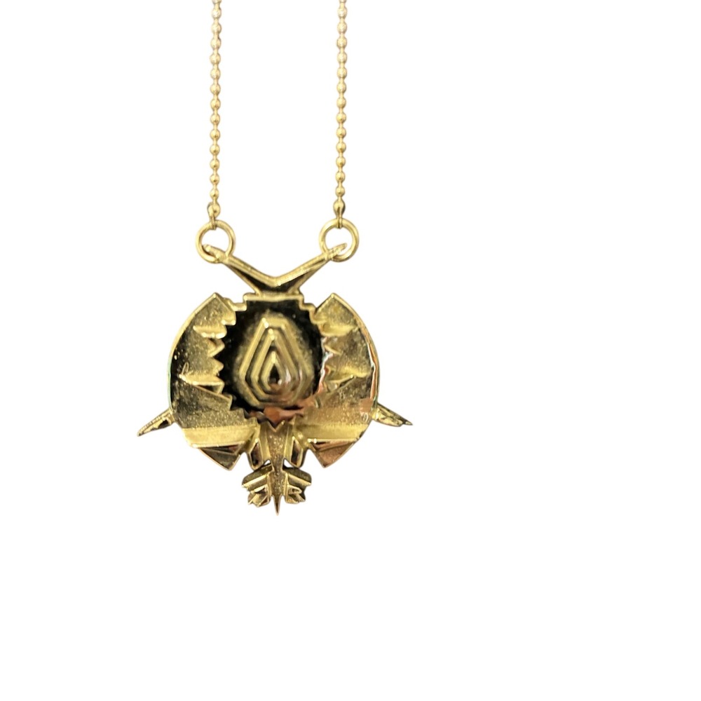 Eddie Borgo Silver Tone Steampunk Geometric Sunburst Pendant Ball Chain Necklace